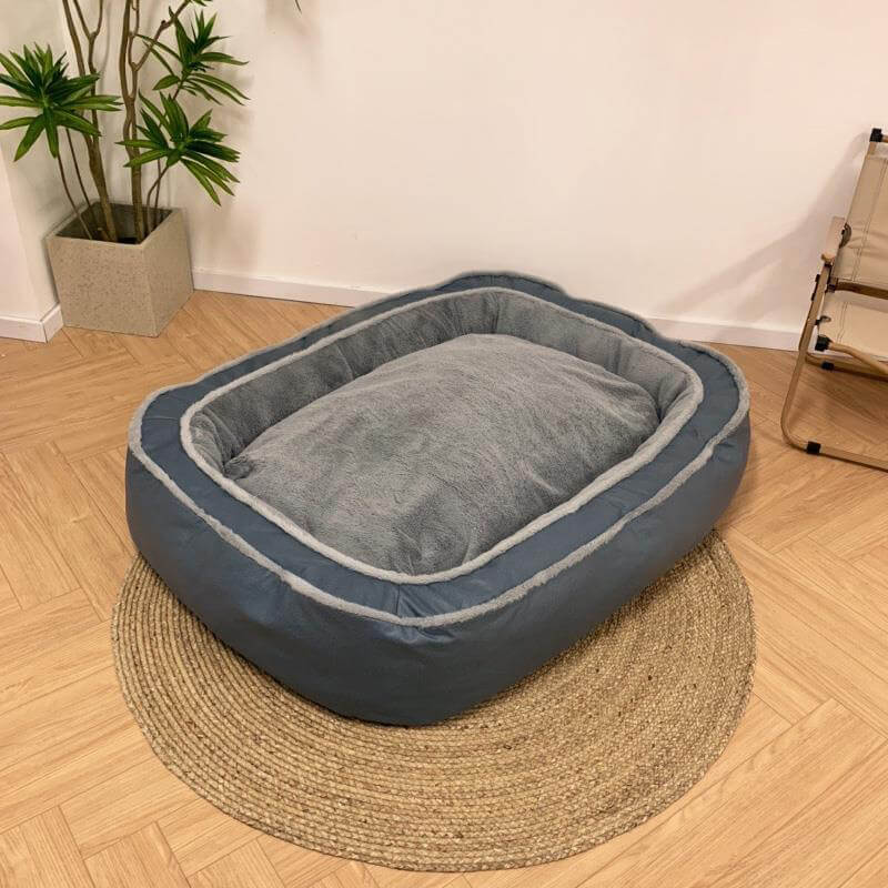 Komfortabler Bezug für Hundebett, schützt vor Haaren, weich, in Marineblau oder Dunkelbraun erhältlich.