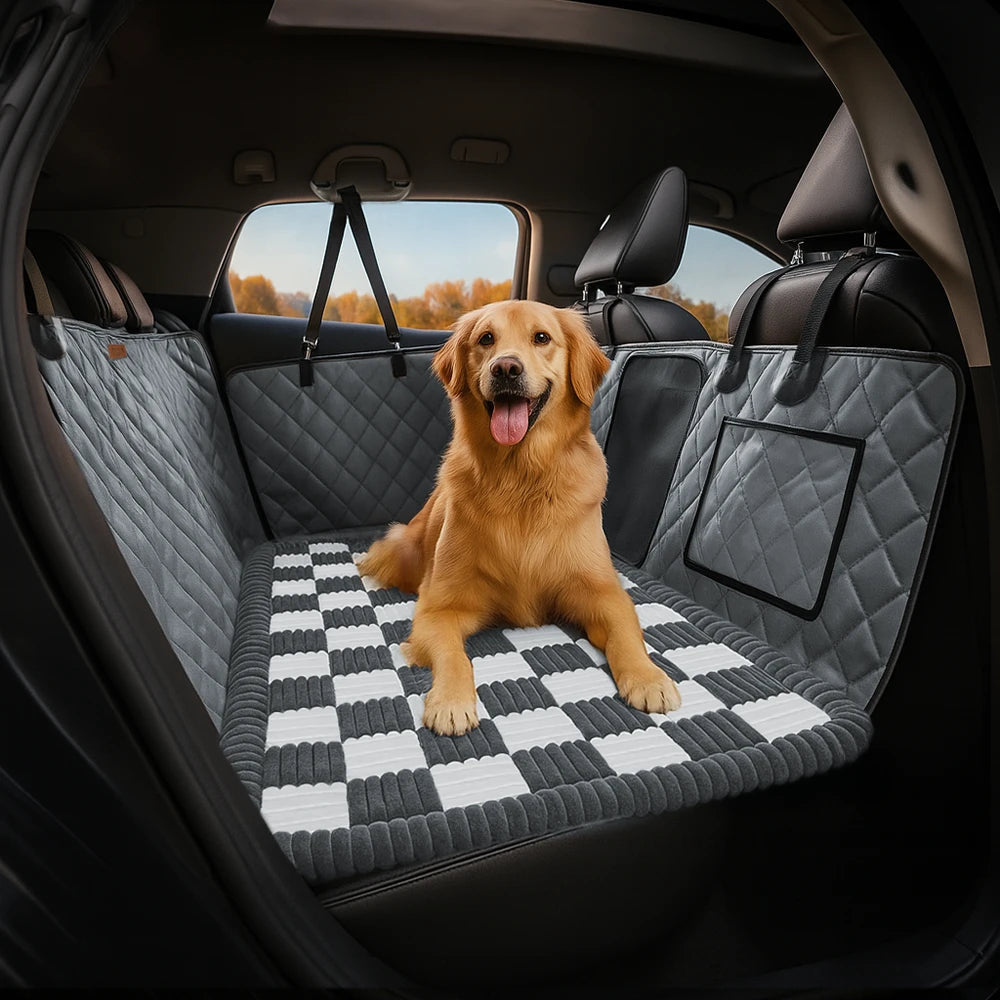 Vielseitige Kunstleder Autohängematte; wasserdichter Schutz für Hund und Rückbank beim Reisen und im Alltag.