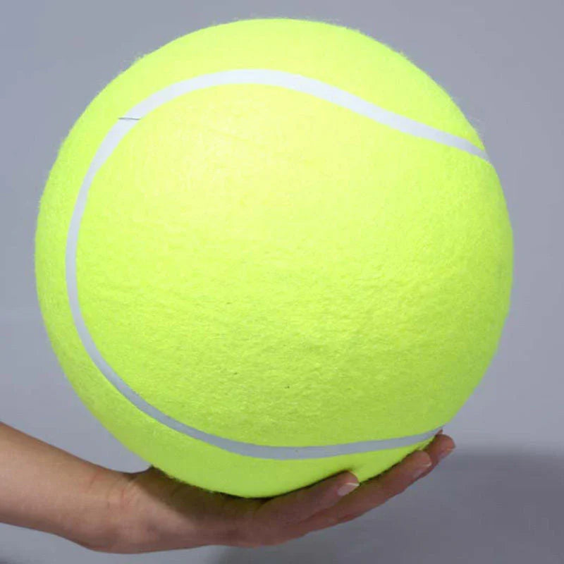 Witterungsbeständiger XL Tennisball (24cm) für Hunde, perfekt für Outdoor-Training und interaktives Spielen.
