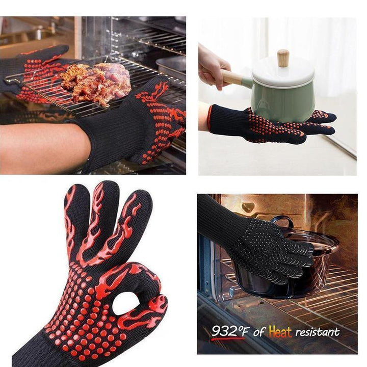 Unisex Hitzeschutzhandschuhe, ideal für Ofen, Grill und heiße Töpfe. Universalgröße für optimalen Komfort.