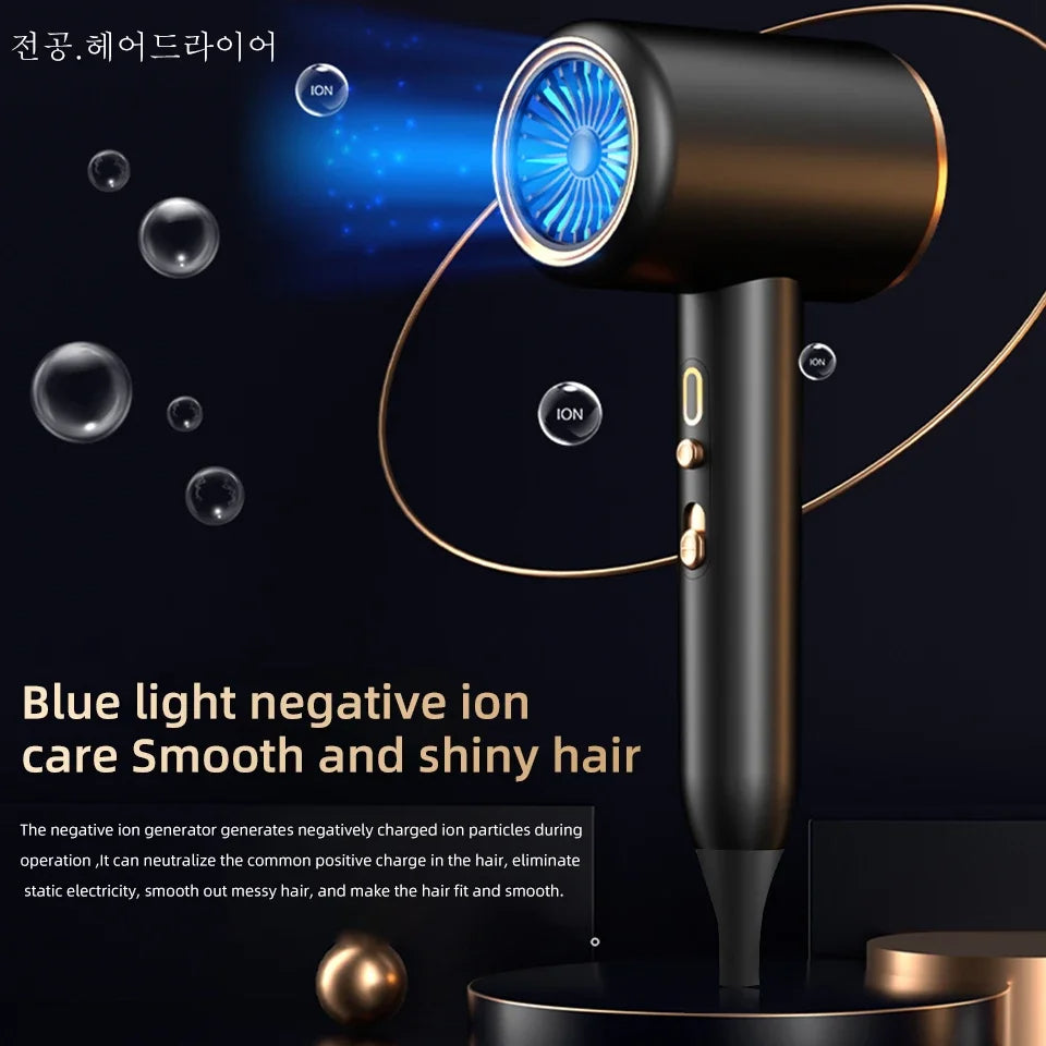 Dieser Föhn 2400W mit Ionen-Technologie bietet professionelle Ergebnisse für alle Haartypen.