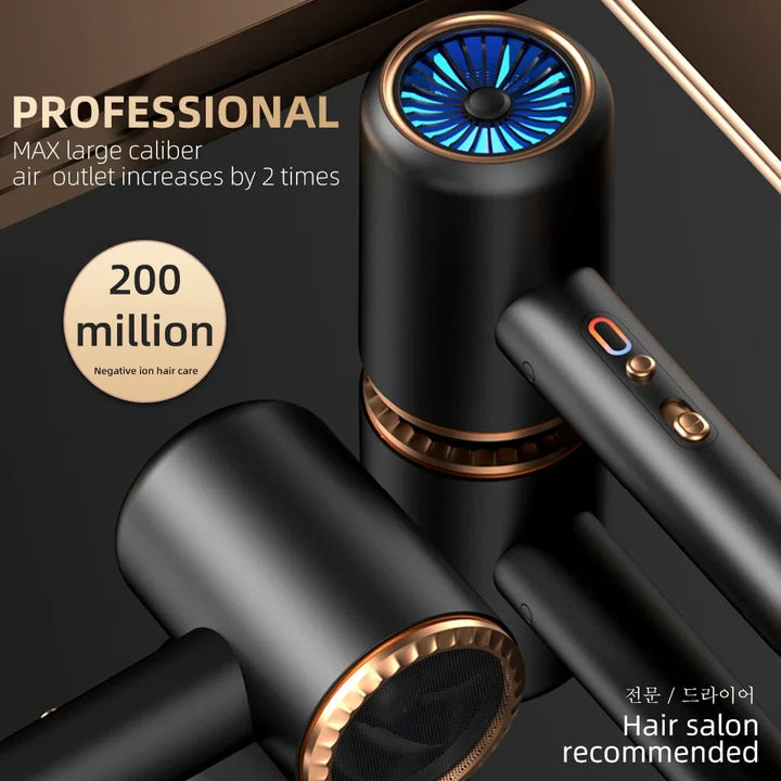 Leistungsstarker Haartrockner 2400W mit Ionen-Technologie für Salon-Haare und professionelles Styling.