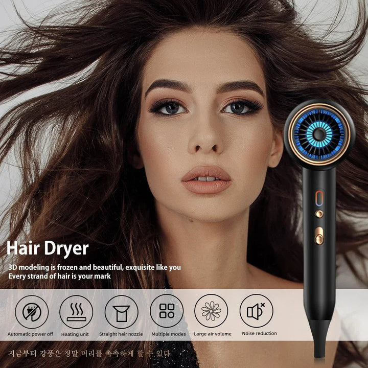 Friseur-Qualität Föhn 2400W: Ionen-Tech für schnelles Trocknen, Glanz & Schutz vor Hitzeschäden.