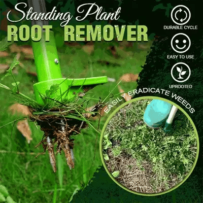 Gartenwerkzeug: Unkrautentferner mit Fußpedal und Krallen für wurzeltiefe, mühelose Unkrautentfernung.