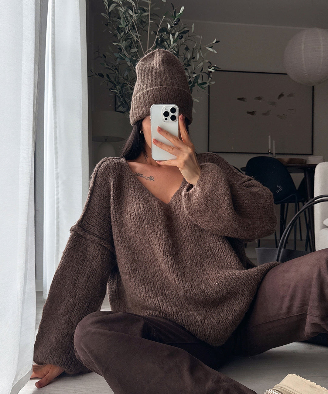 Kuschelige Wintermütze für Damen, weich und warm, in Einheitsgröße.