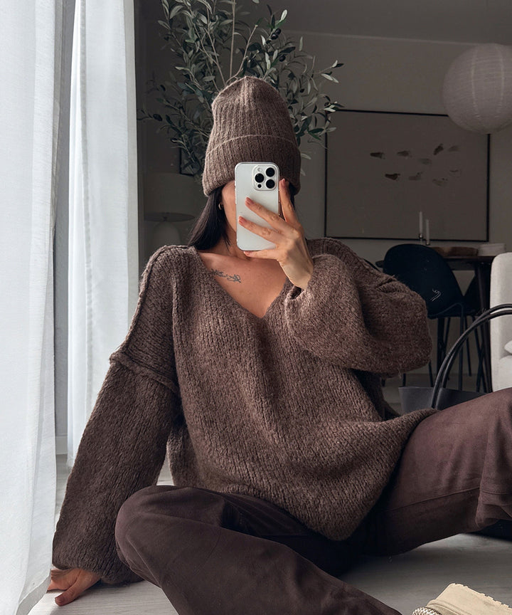Kuschelige Wintermütze für Damen, weich und warm, in Einheitsgröße.