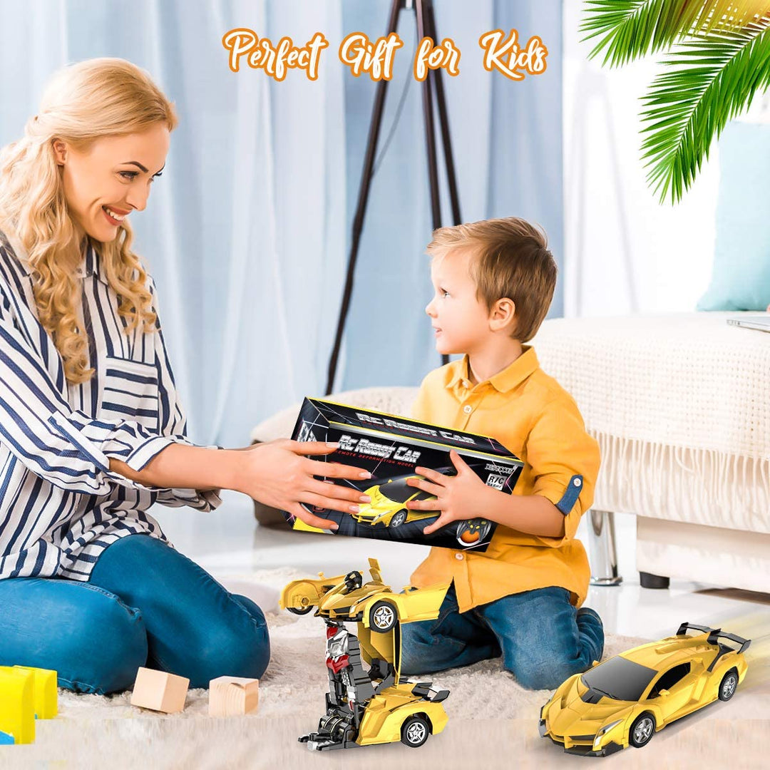 Ideales Geschenk für Kinder: ferngesteuertes Transformations-Auto aus ABS. RC Roboter Auto für Jungen & Mädchen.