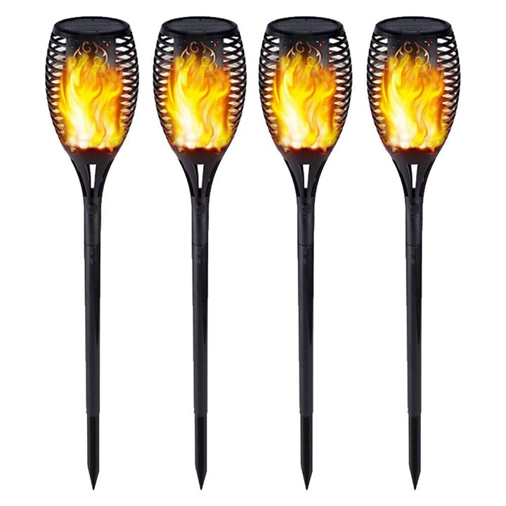 Realistische Solar Flammen-Fackel für Garten & Terrasse. Kabellose LED-Gartenleuchte mit Flammeneffekt.