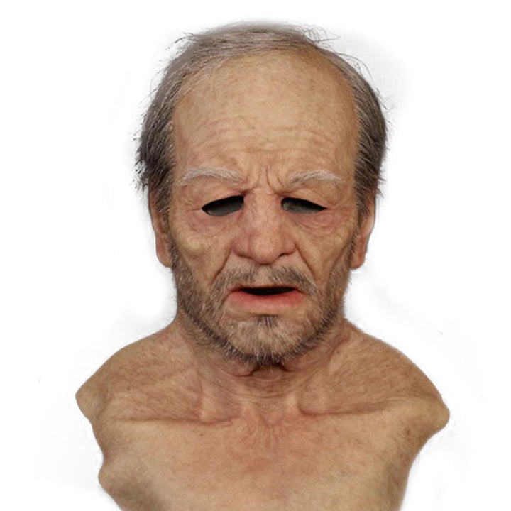 Unisex Grusel Maske aus Latex; authentische Halloween Maske für realistische Effekte.