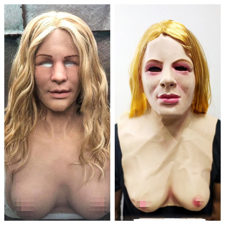 Realistische Cosplay Maske aus Latex, ideal für Halloween & thematische Partys.