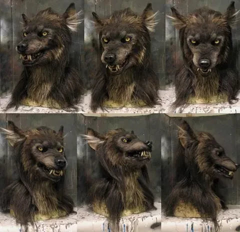 Hochdetaillierte Werwolf Maske mit Kunstfell & flexiblen Silikon. Ideal für Cosplay, Monster & Verkleidung.