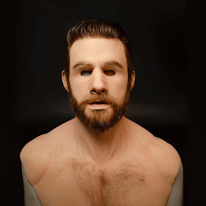 Vollkopfmaske realistisch, detaillierte Gesichtsmaske für Erwachsene, Cosplay & Party.