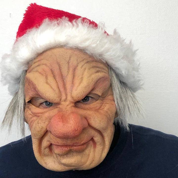 Halloween-Vollkopfmaske realistisch, gruselige Verkleidung für Erwachsene, einfacher Auftritt.