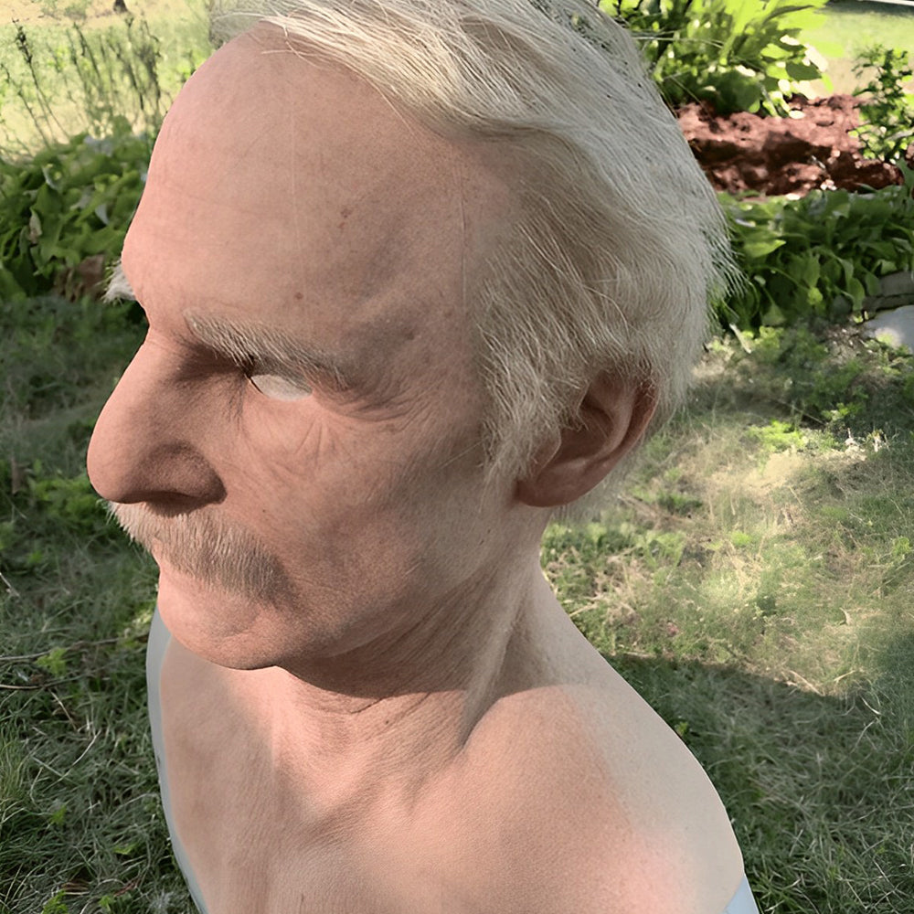 Faschingsmaske realistisch, Vollkopf-Gesichtsmaske für Erwachsene, komfortabel & detailliert.