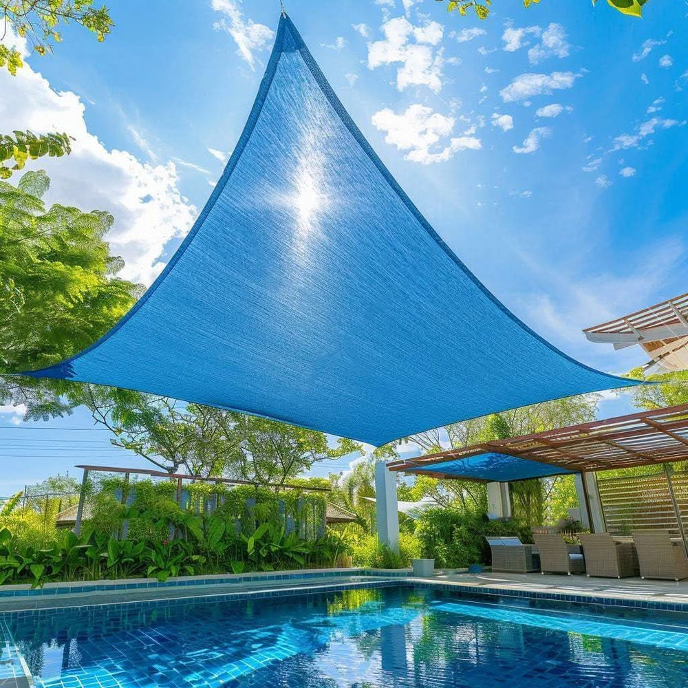 Reißfestes, wetterfestes Sonnenschutz-Sonnensegel 3x4m für Outdoor, Terrasse & Garten; effektiver UV-Schutz.