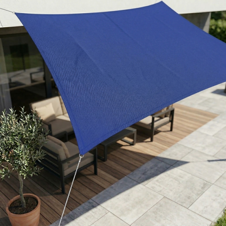 Hochwertiges rechteckiges Sonnensegel, wasserdicht, UV-Schutz. Ideal für Garten, Terrasse, Outdoor-Bereich.