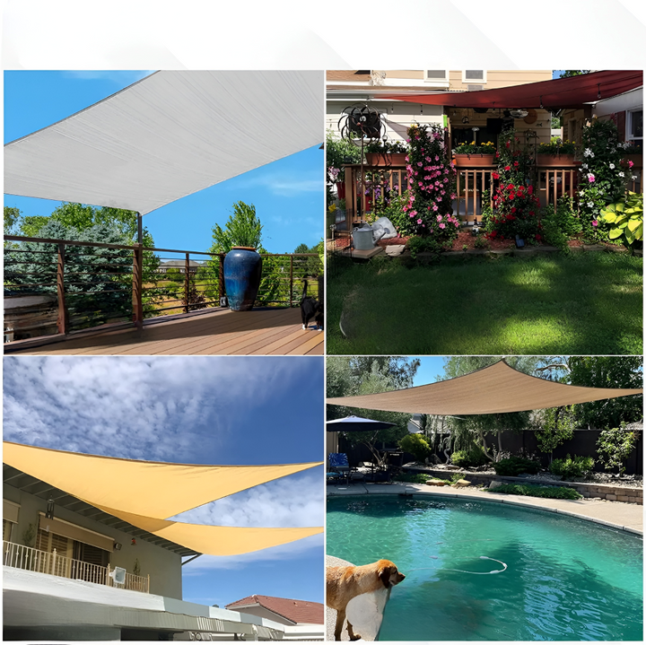 Rechteckiges Sonnensegel, wasserdicht, UV-Schutz. Ideal für Garten, Balkon, Terrasse & Outdoor-Freizeit.