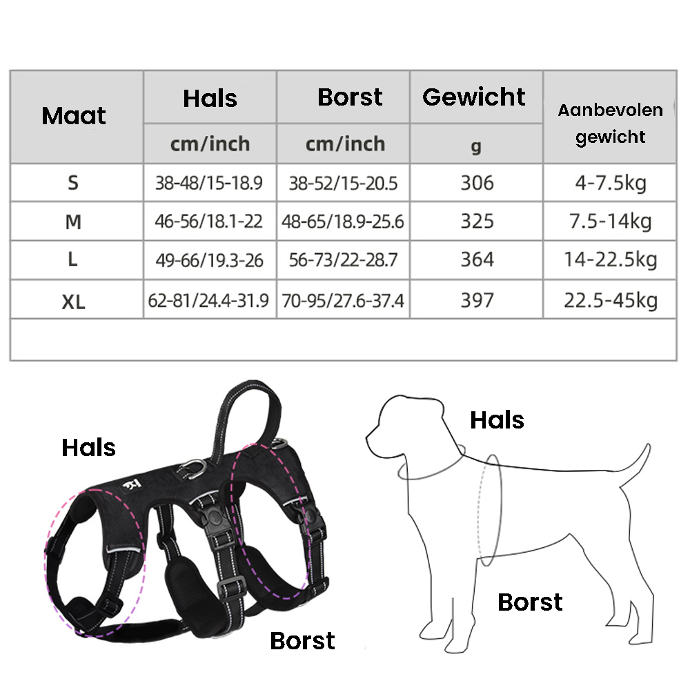 Reflektierendes Anti-Zieh-Hundegeschirr: Komfortabel, ausbruchsicher und perfektes Hundezubehör.