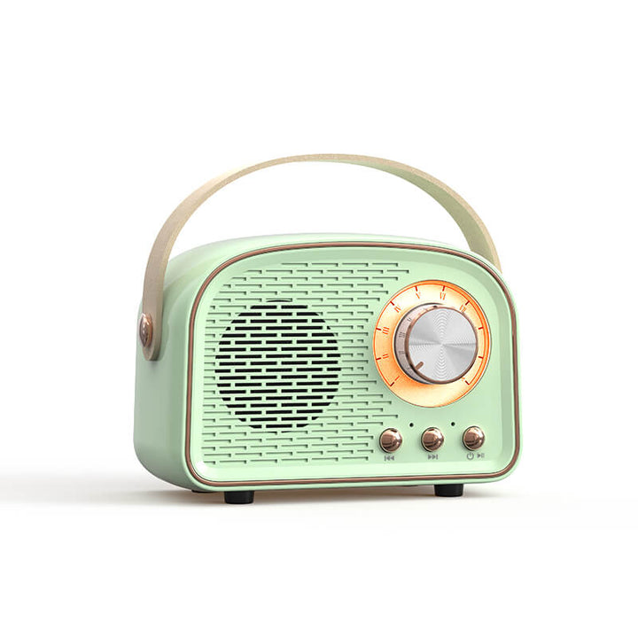 Zeitloser Retro Bluetooth Lautsprecher, kabellos, bietet exzellenten Vintage-Sound für unterwegs.