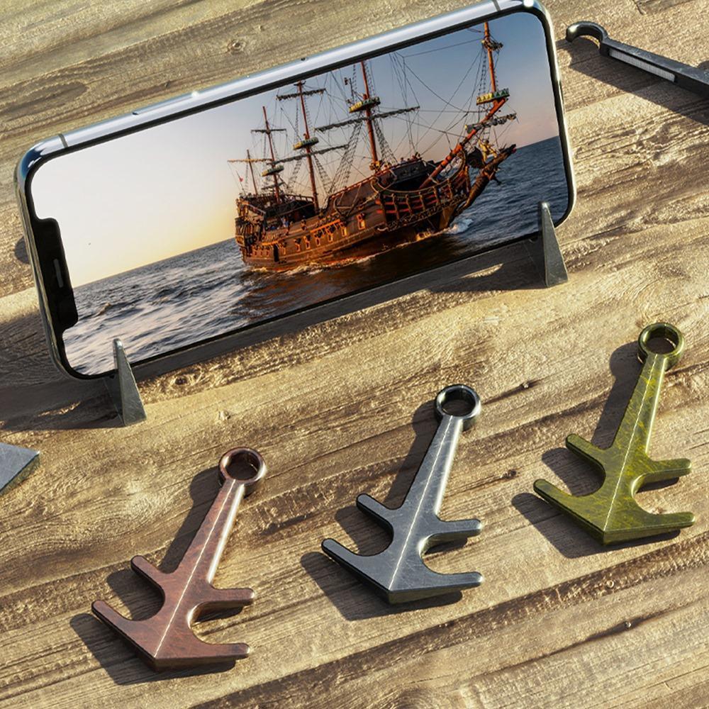 Retro magnetischer Handyhalter aus Zinklegierung für Smartphone & Tablet. Universal Kfz- & Schreibtischhalterung.