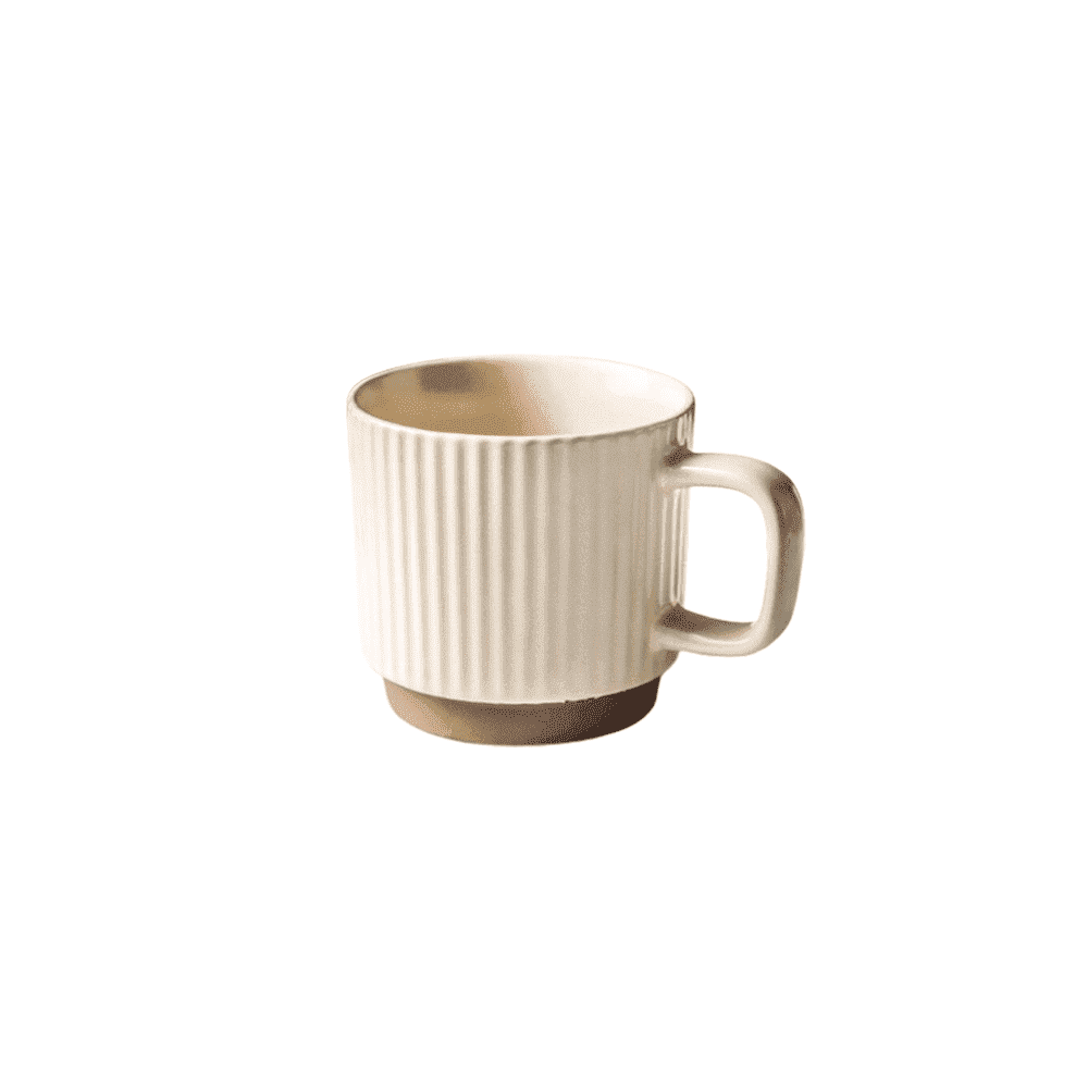 Retro-Porzellanbecher für Kaffee/Tee, Vintage-Look, ideal für Küche & täglichen Genuss.