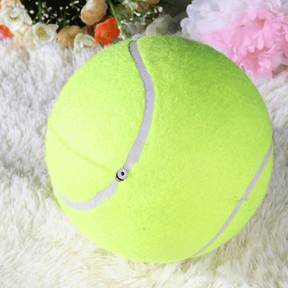 Extragroßer, robuster Gummiball als Hundespielzeug, ideal für draußen und starke Hunde.