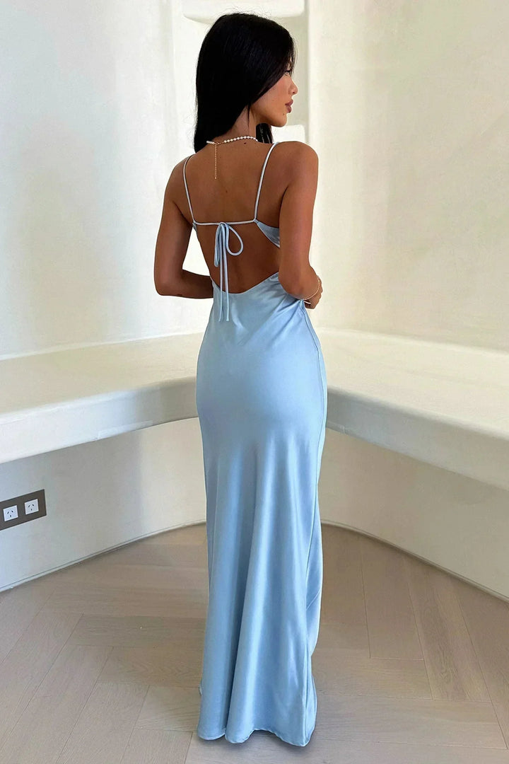 Damen Maxikleid, langes elegantes Kleid mit dezentem Glanz. Vielseitiges festliches Kleid in Regular Fit.