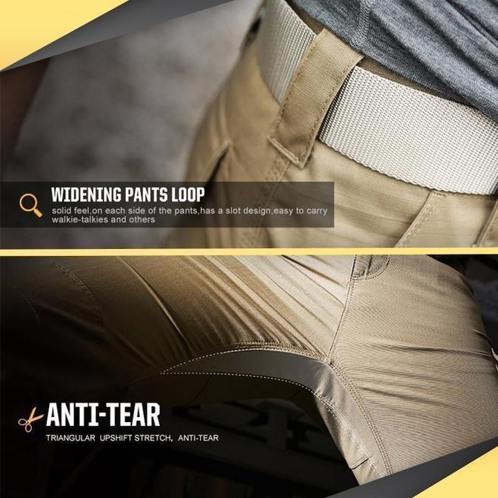 Aktiver Mann genießt die Natur in seiner komfortablen, wasserdichten und robusten Herren Outdoorhose beim Trekking.