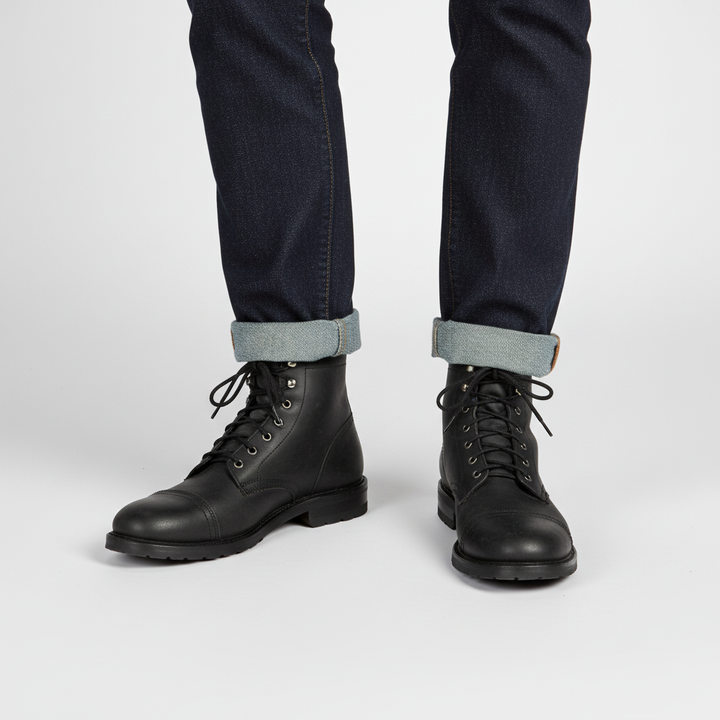 Vielseitige Retro Herrenstiefel. Gefütterte, bequeme Lederstiefel, wasserdicht & rutschfest für Freizeit & Herbst.