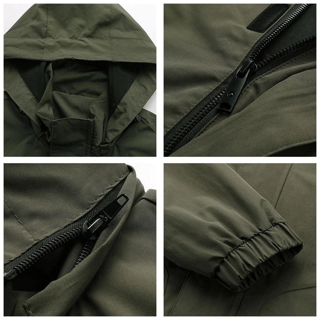 Winddichte & warme Herren Winterjacke für Outdoor-Abenteuer. Robuste Jacke mit Kapuze für kalte Tage.