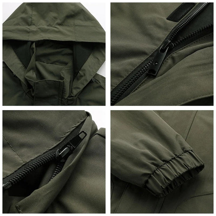 Winddichte & warme Herren Winterjacke für Outdoor-Abenteuer. Robuste Jacke mit Kapuze für kalte Tage.