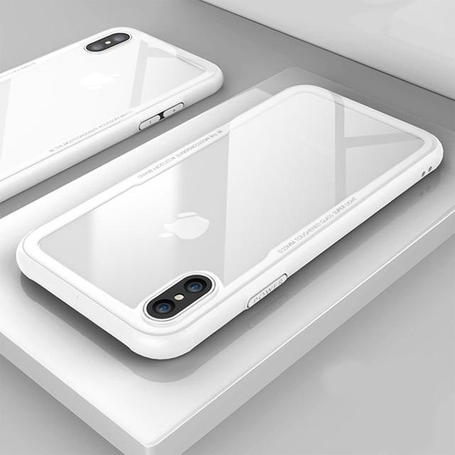 iPhone-Handycase mit stoßfestem gehärtetem Glas und Silikon. Bietet robusten, kratzfesten Schutz für dein Gerät.