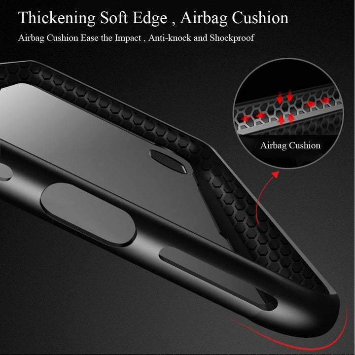 Transparente iPhone-Schutzhülle aus robustem gehärtetem Glas und Silikon. Kratzfest und stoßfest für dein Handy.