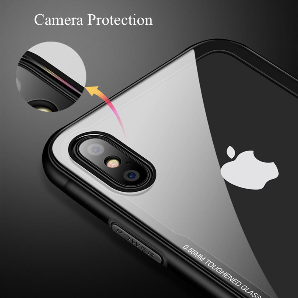 Robuste iPhone-Hülle aus gehärtetem Glas und weichem Silikon. Bietet stoßfesten und kratzfesten Rundumschutz.