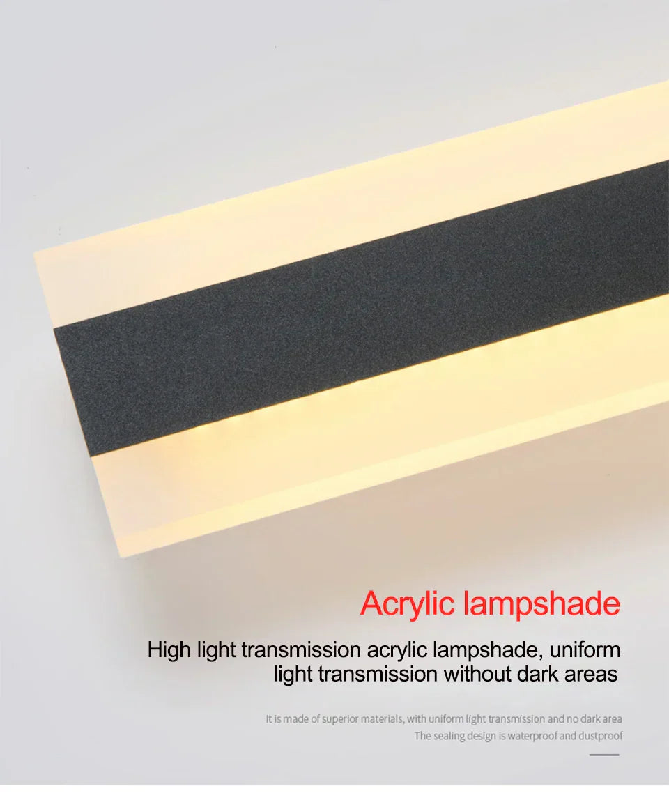 Langlebige, moderne LED-Außenwandleuchte im schlanken Design, wetterfest für Fassade und Gartenbeleuchtung.