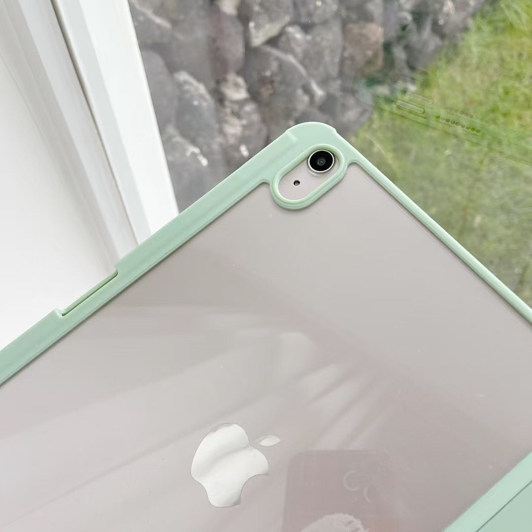 Schützende iPad Silikonhülle in Pink, stoßfest & mit innovativem faltbaren Origami-Ständer. FlexFold Apple iPad Case.