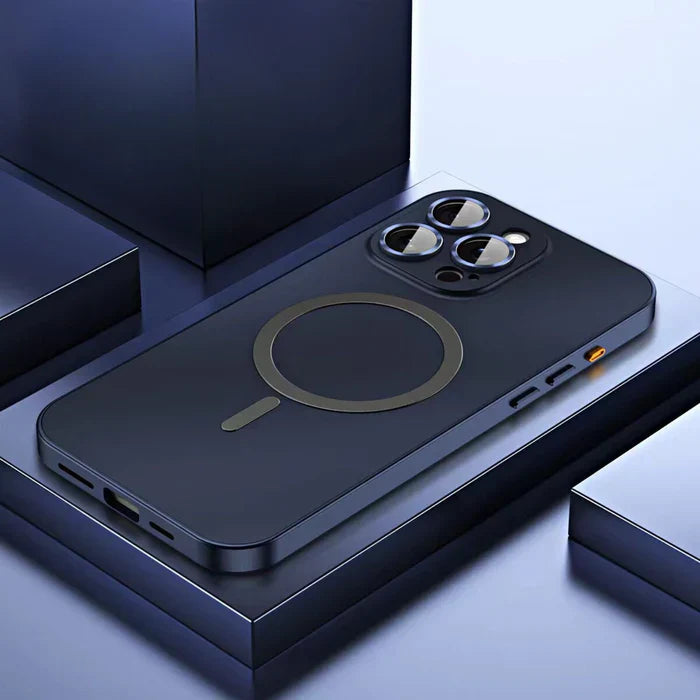 Goldene Premium Metall Schutzhülle für iPhone 13. MagSafe-kompatibel und äußerst widerstandsfähig.