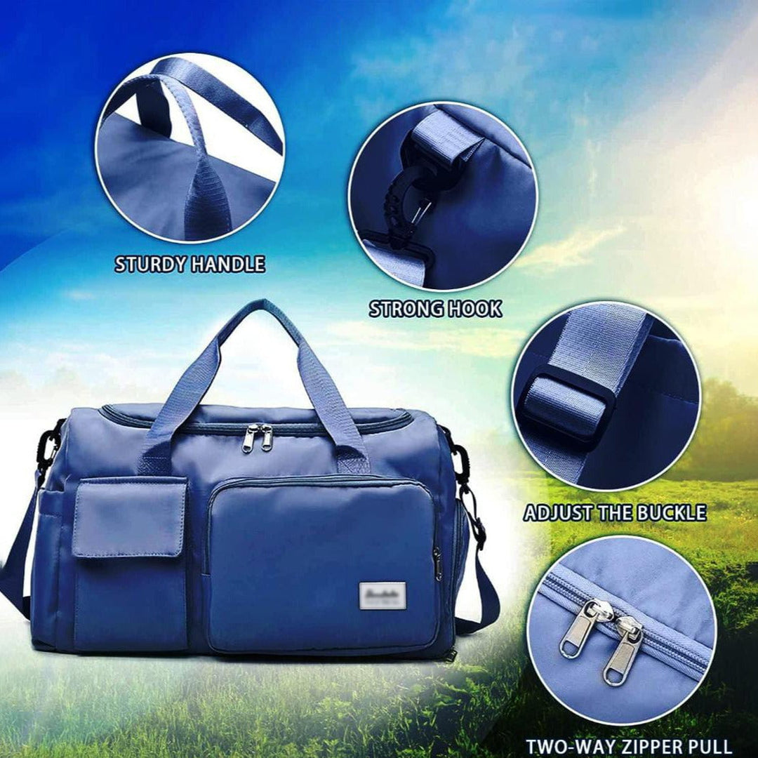 Praktische Handgepäck-Reisetasche mit integriertem Schuhfach für kurze Business- & Freizeitreisen.