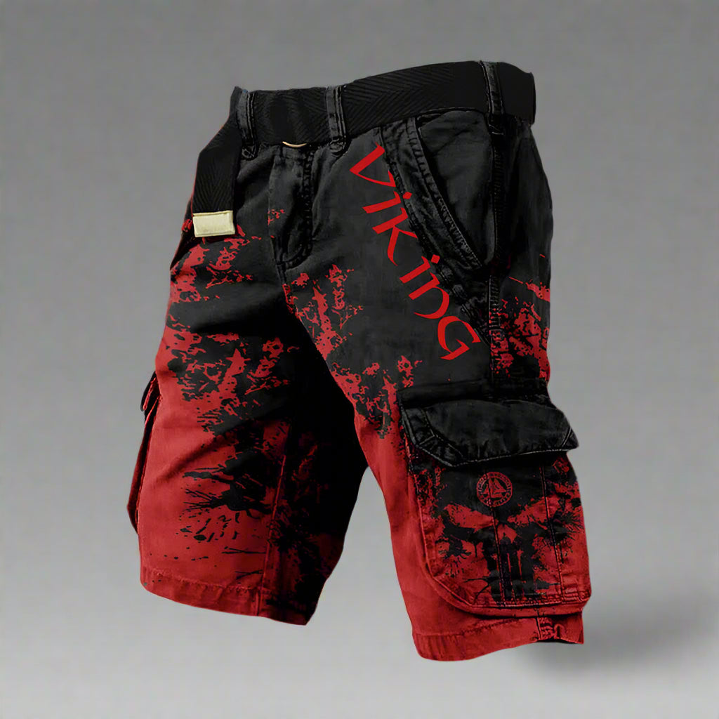 Praktische Cargo Taschen der Herren Shorts; robuste Outdoor & Freizeit kurzehose mit viel Stauraum.