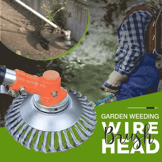 Langlebiger Kohlenstoffstahl-Bürstenkopf für Trimmer, ideal zur Gartenarbeit und Rasenpflege.
