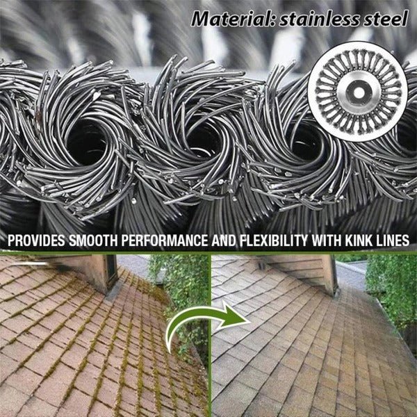 Unkrautbürstenkopf aus Kohlenstoffstahl; langlebiges Gartenwerkzeug für intensive Gartenarbeit.