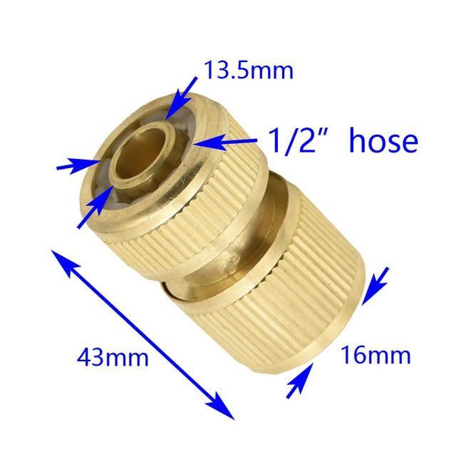 Robuster 16mm Messing Schlauchanschluss für die Gartenbewässerung; langlebiger Wasseranschluss.