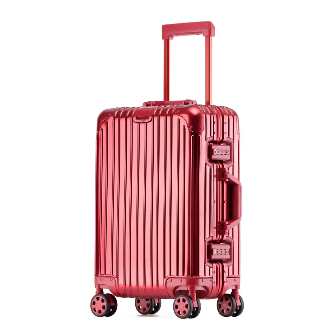 Moderner Reisekoffer Tirana. Aluminium-Magnesium Hartschale schützt Ihr Gepäck, ob Business oder Urlaub.