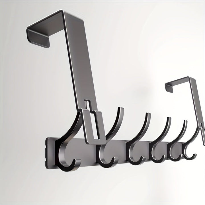 Langlebiger Aluminium Türhaken ohne Bohren. Stabile Garderobe für die Tür, schnelle Montage für Jacken & Mäntel.