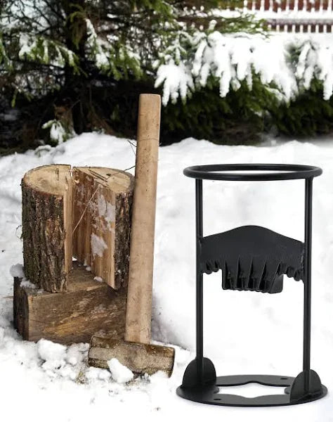 Robuster Gusseisen Holzspaltkeil für effizientes Spalten von Brennholz und Kaminholz.