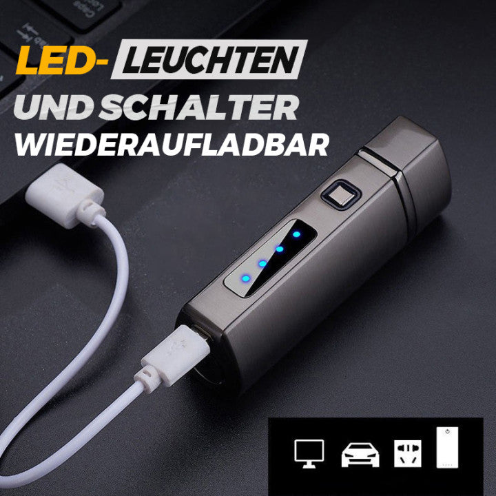 Jet-Feuerzeug mit praktischer Lochfunktion und winddichter Dreifachflamme. Perfekt für Zigarrenliebhaber und Outdoor.