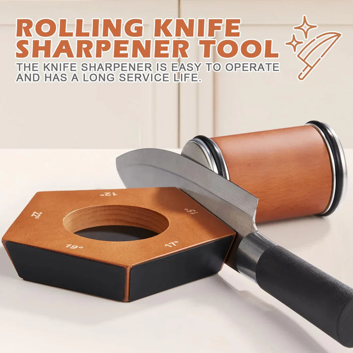 Hol deine alten Küchenmesser zurück! Der RollSchliff Pro Diamant-Schärfer macht Klingen wieder extrem scharf.