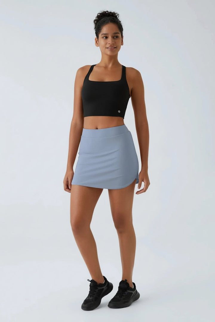 Rosa Damen Sport-Skort, Minilänge, bequem für Tennis & Golf, atmungsaktive Aktivbekleidung.