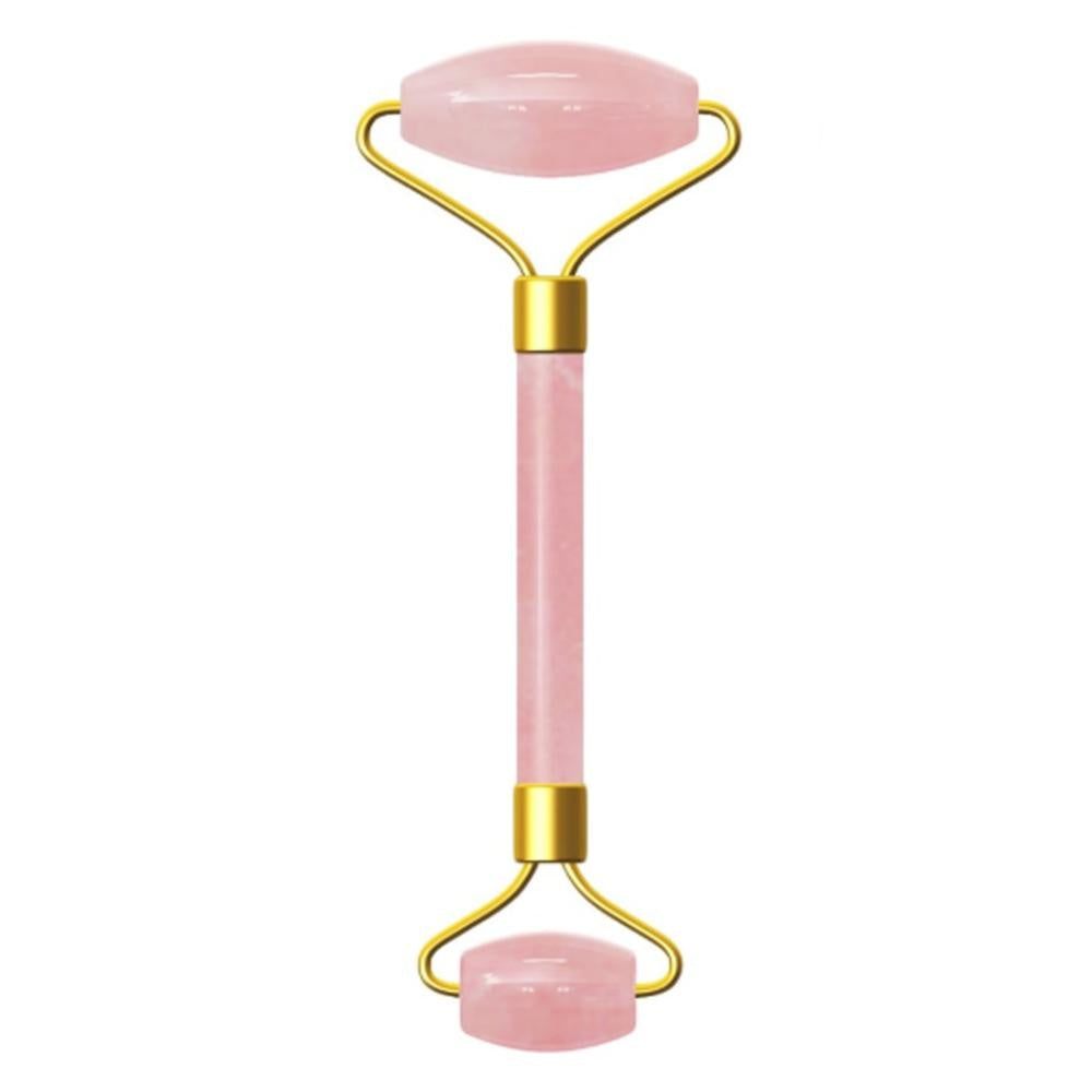 Rosenquarz Gesichtsroller für Gesichtsmassage, Anti-Aging & strahlende Haut. Fördert Hautstraffung & natürliche Pflege.