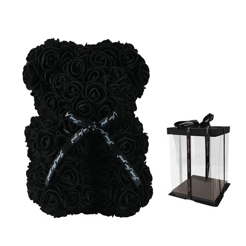Romantisches Geschenk: Rosenbär aus rosa Kunstrosen; perfekt für Geburtstag, Muttertag oder als Dekoration.